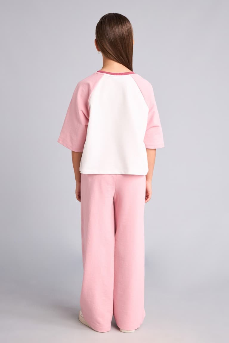 Printed T-Shirt Sweatpants 2 Pcs Girl