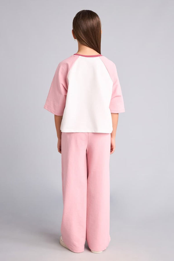 Printed T-Shirt Sweatpants 2 Pcs Girl