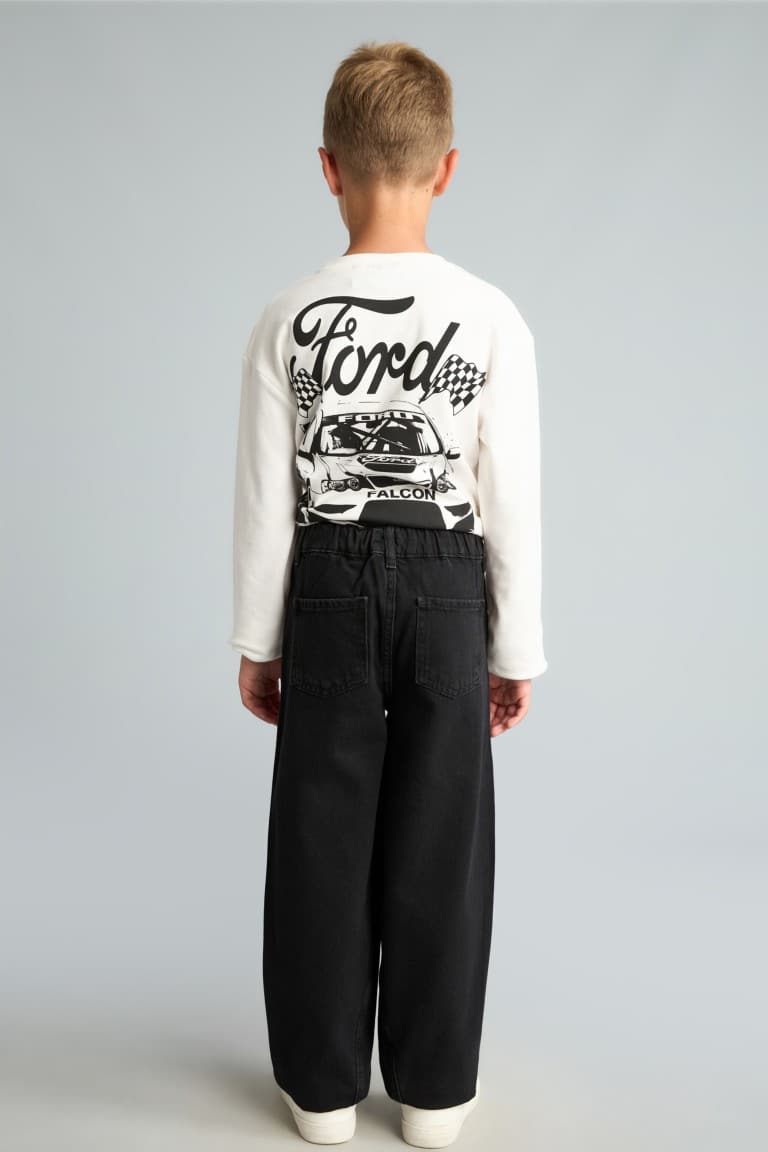 100% Cotton Barrel Fit Blue Jeans Boy