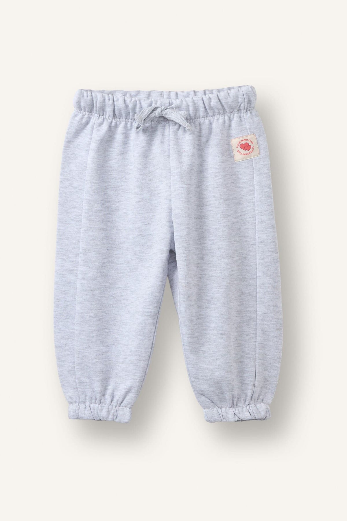 Regular Fit Thick Fabric Teddy Bear Crest Sweatpants Baby Girl Main image
