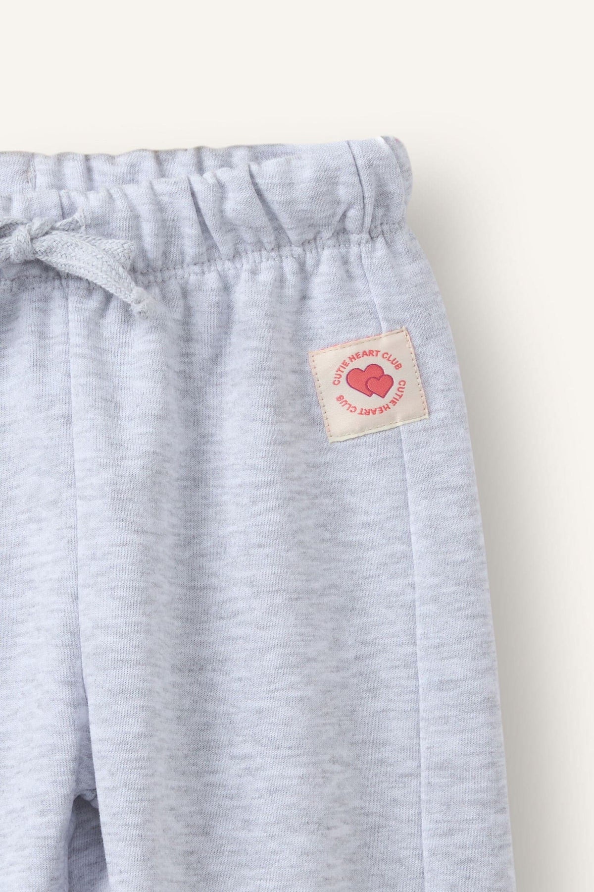 Regular Fit Thick Fabric Teddy Bear Crest Sweatpants Baby Girl