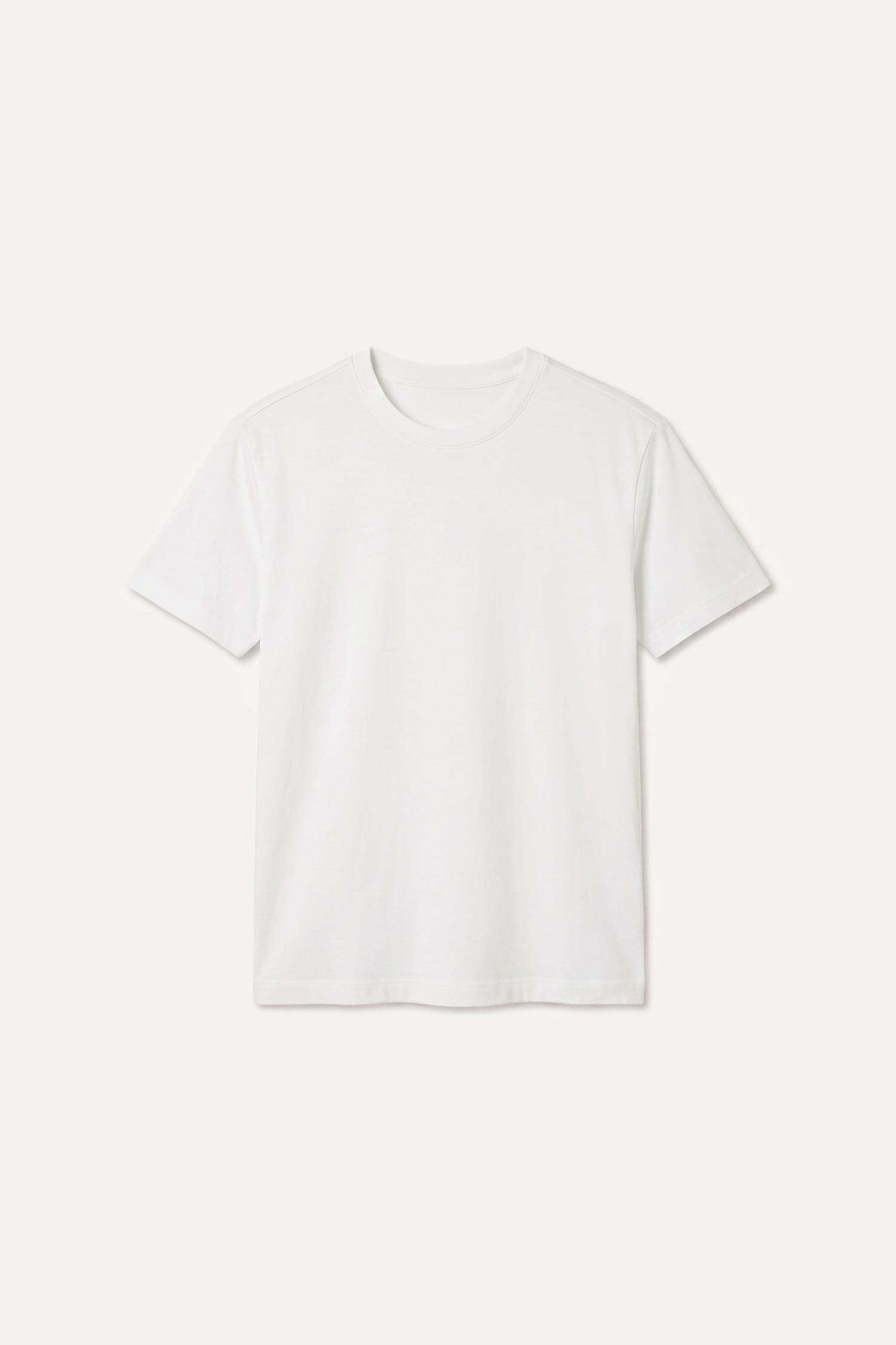 Regular Crew Neck Pique Short Sleeve Basic T-Shirt Secondary image