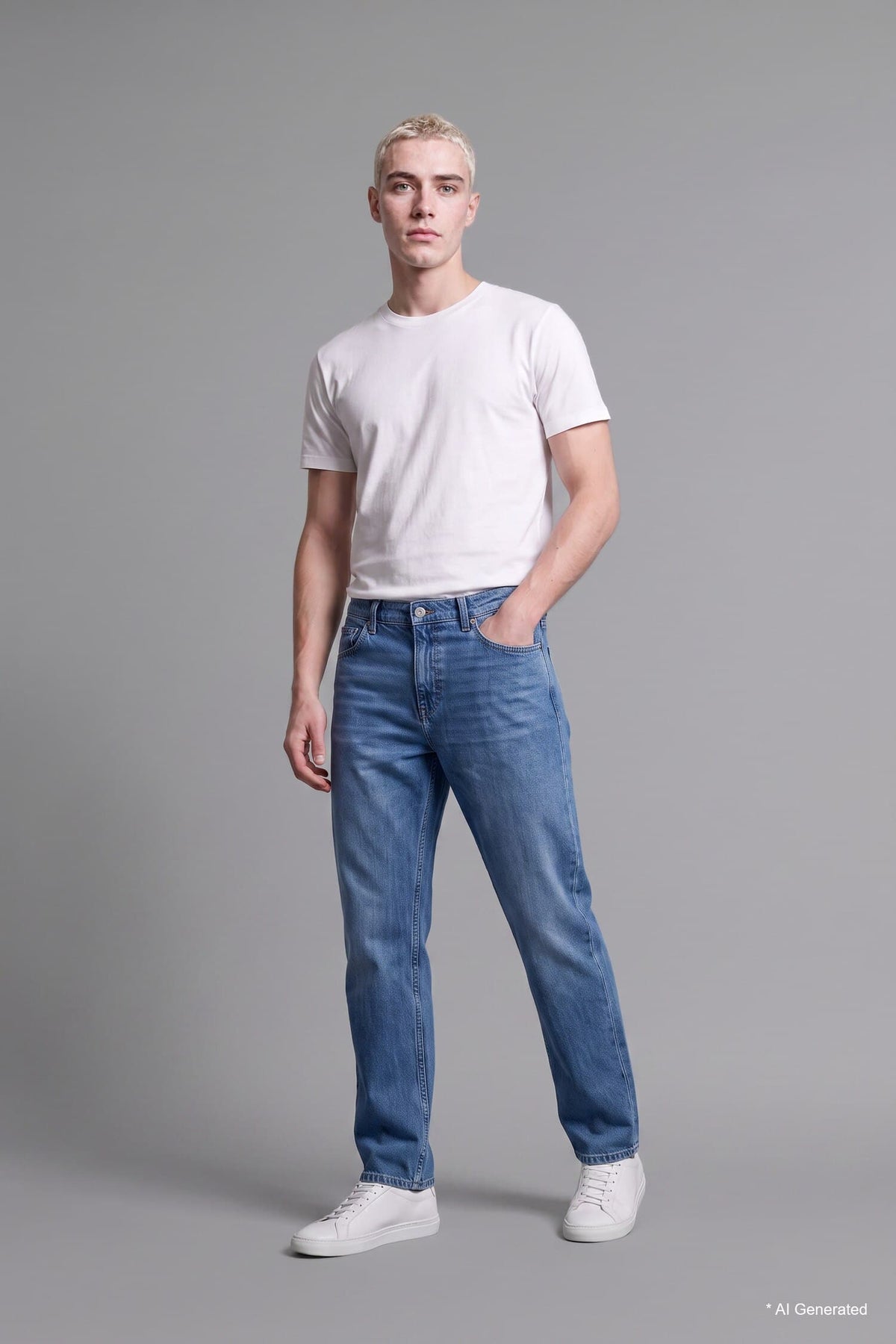Regular Crew Neck Pique Short Sleeve Basic T-Shirt