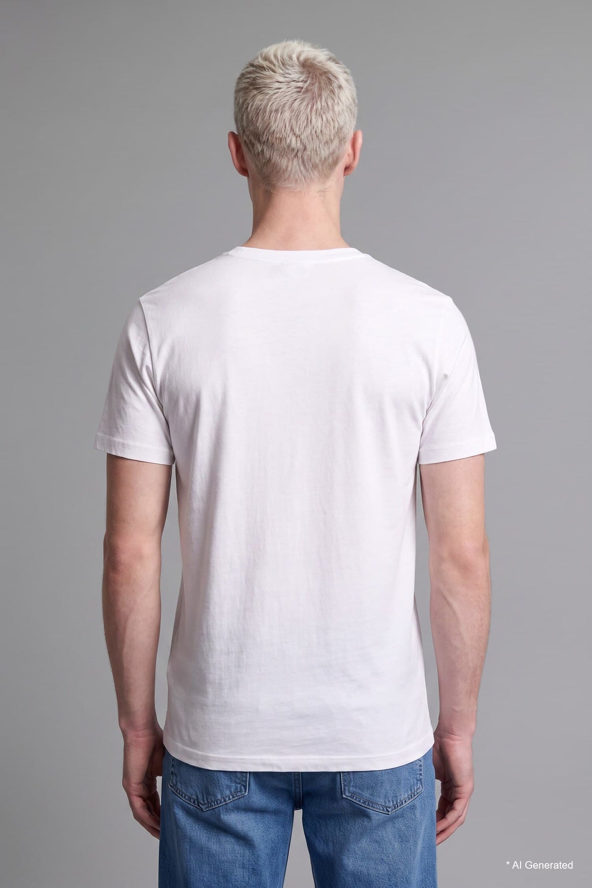 Regular Crew Neck Pique Short Sleeve Basic T-Shirt