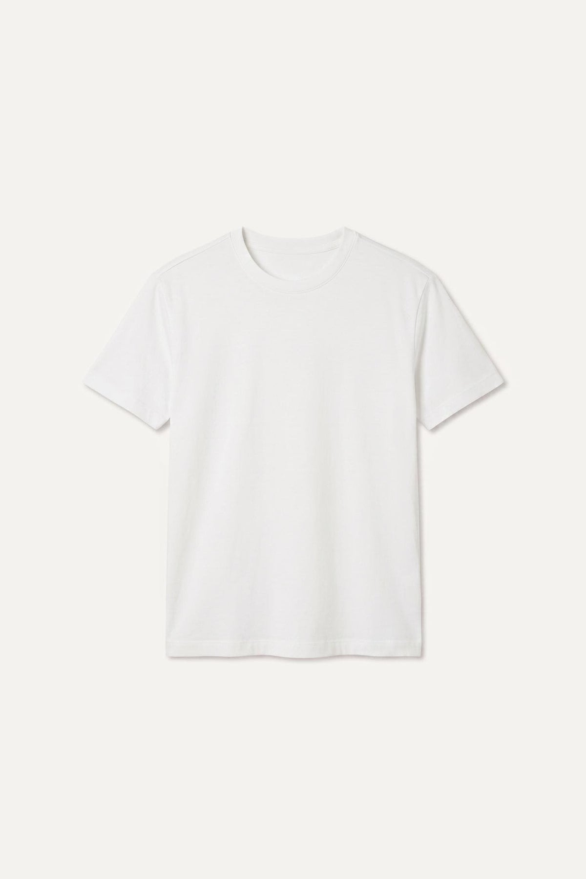 Regular Crew Neck Pique Short Sleeve Basic T-Shirt
