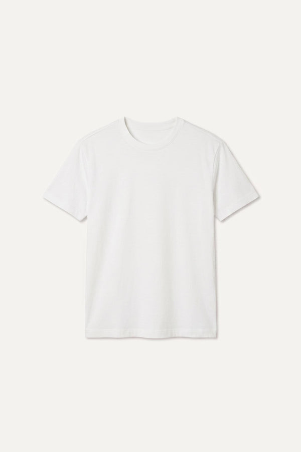 Regular Crew Neck Pique Short Sleeve Basic T-Shirt