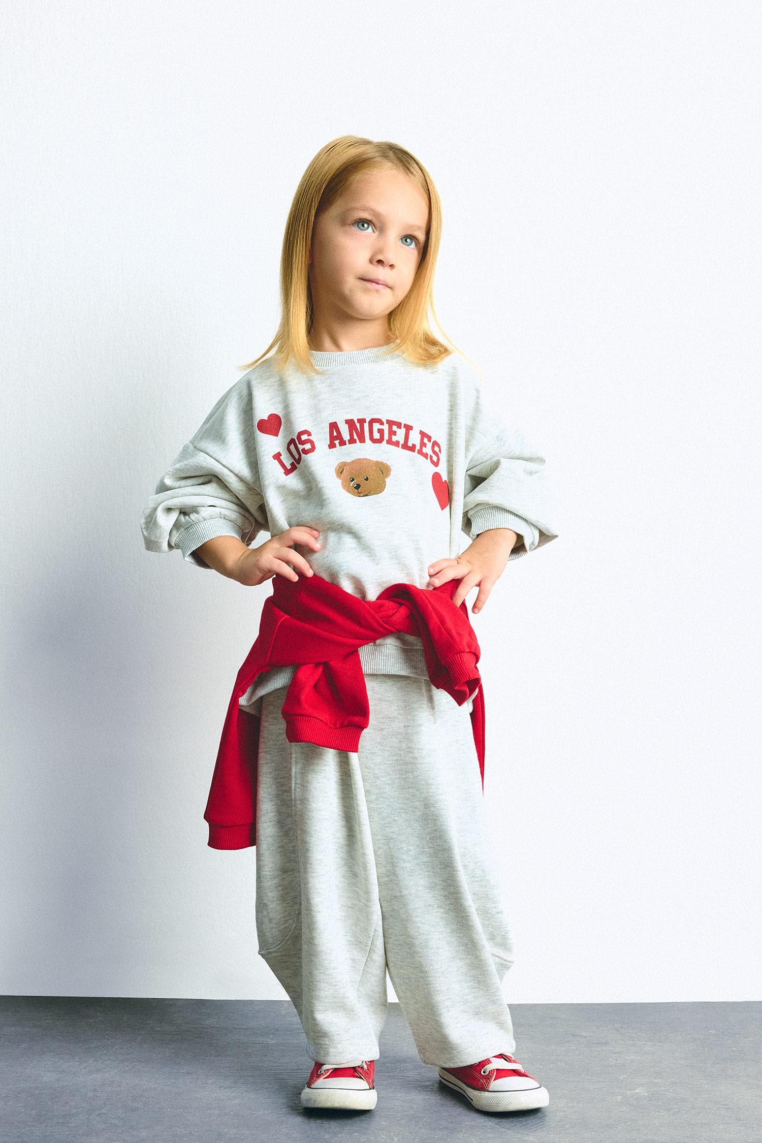 Regular Fit Elastic Waist Thick Fabric Sweatpants Baby Girl Secondary image