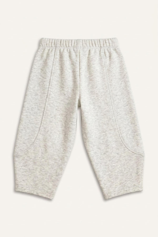 Regular Fit Elastic Waist Thick Fabric Sweatpants Baby Girl