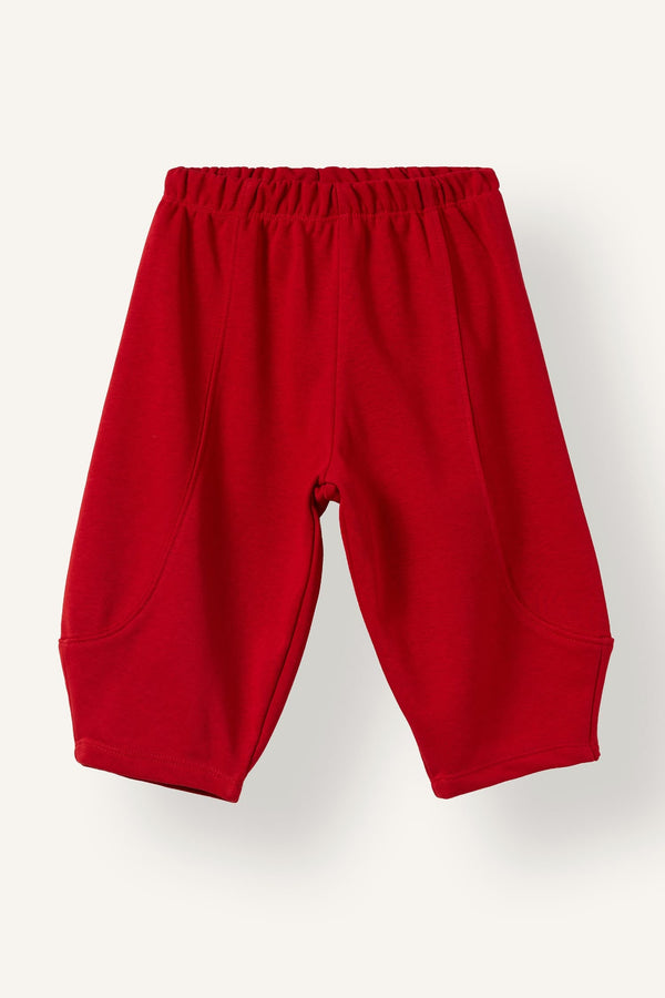 Regular Fit Elastic Waist Thick Fabric Sweatpants Baby Girl