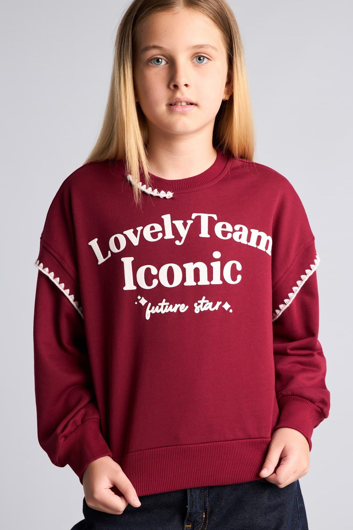 Relax Crew Neck Printed Sweatshirt Girls Main image