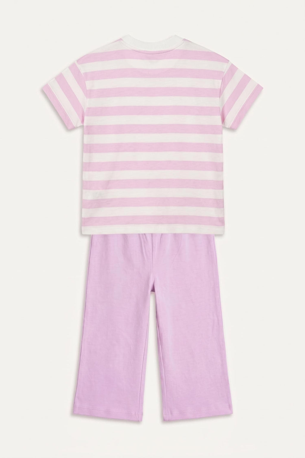 Teddy Bear Short Sleeve T-Shirt Shorts 2 Pcs Lilac Set Baby Girl
