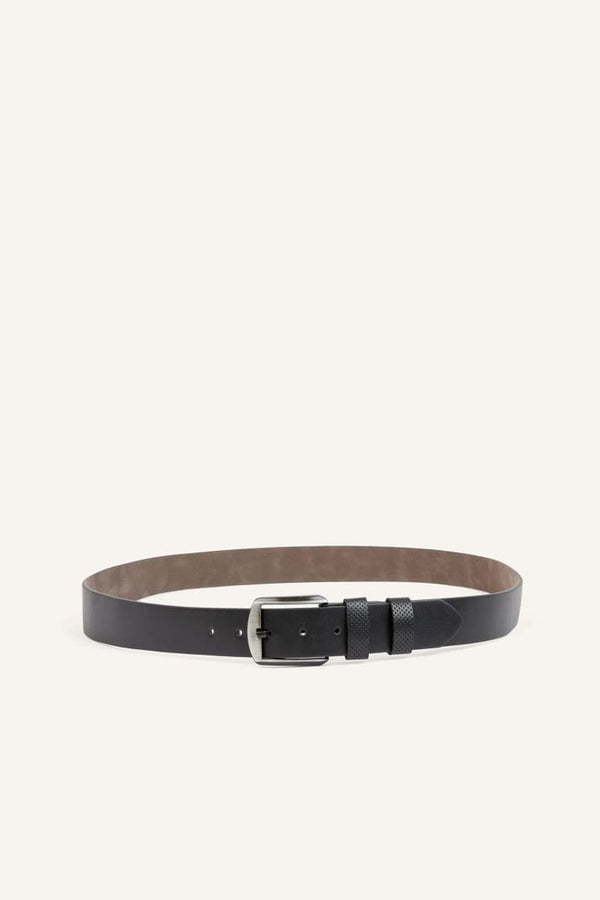 Mens Rectangle Buckle Faux Leather Daily Belt