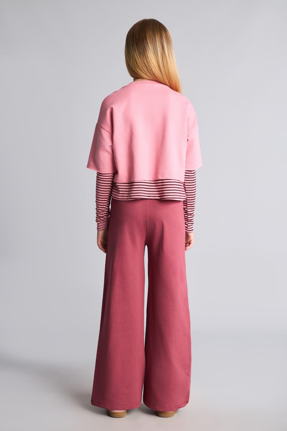 Printed Sweatshirt Top Wide Leg Bottom 2 Set Girls