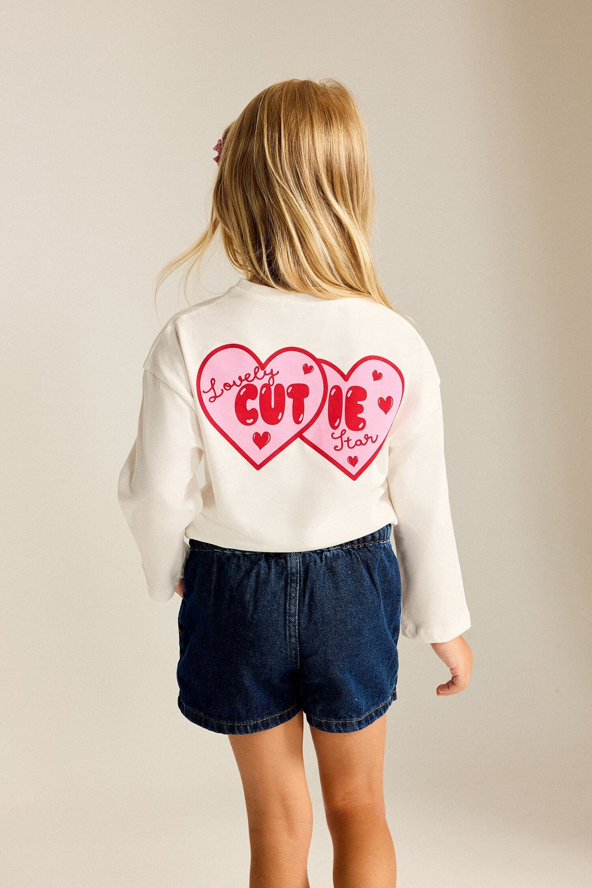 100% Cotton Crew Neck Back Printed Combed Cotton Long Sleeve T-Shirt Baby Girl Main image