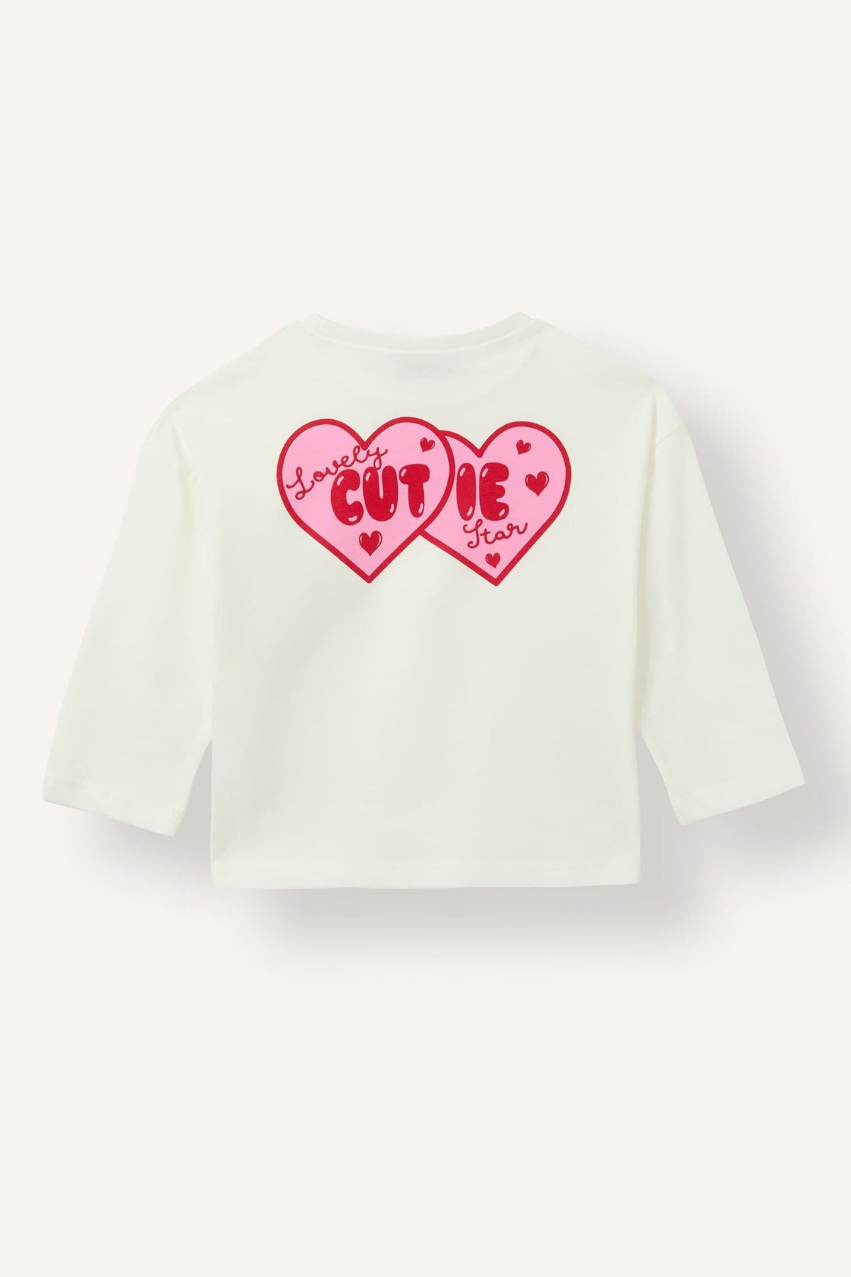 100% Cotton Crew Neck Back Printed Combed Cotton Long Sleeve T-Shirt Baby Girl