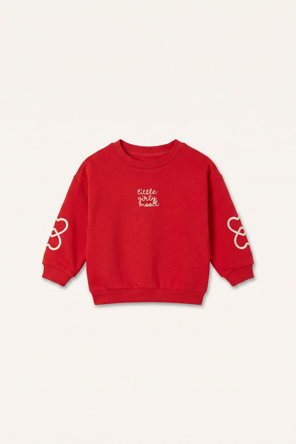 Crew Neck Printed Thick Sweatshirt Fabric Sweatshirt Baby Girl