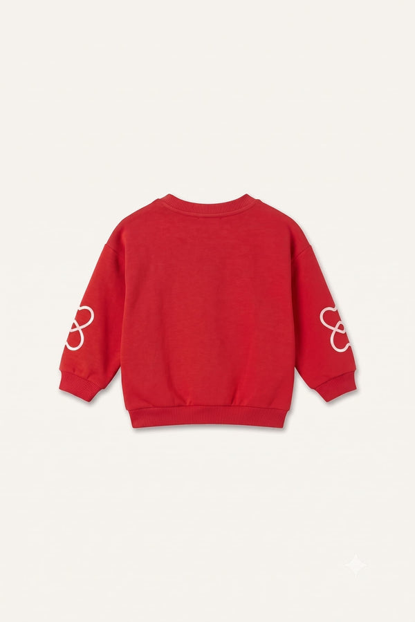 Crew Neck Printed Thick Sweatshirt Fabric Sweatshirt Baby Girl