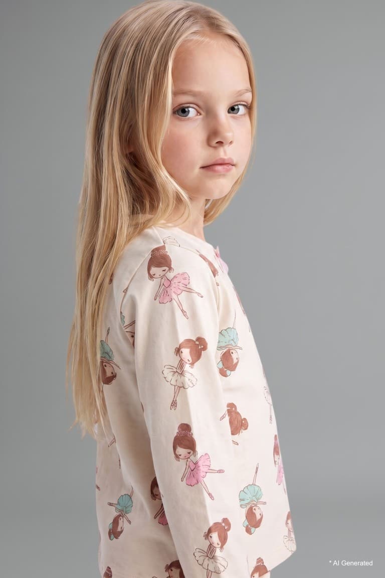 Patterned 2-Piece Pajama Set Baby Girl Secondary image
