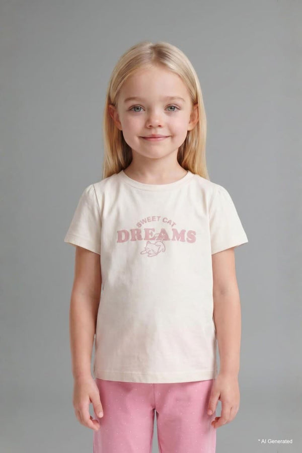 100% Cotton Patterned 2 Pcs Short Sleeve Pajama Set Baby Girl