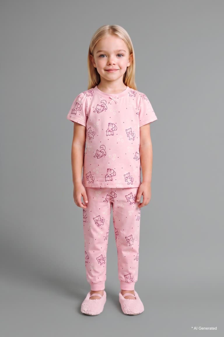 Patterned 2-Piece Pajama Set Baby Girl Secondary image