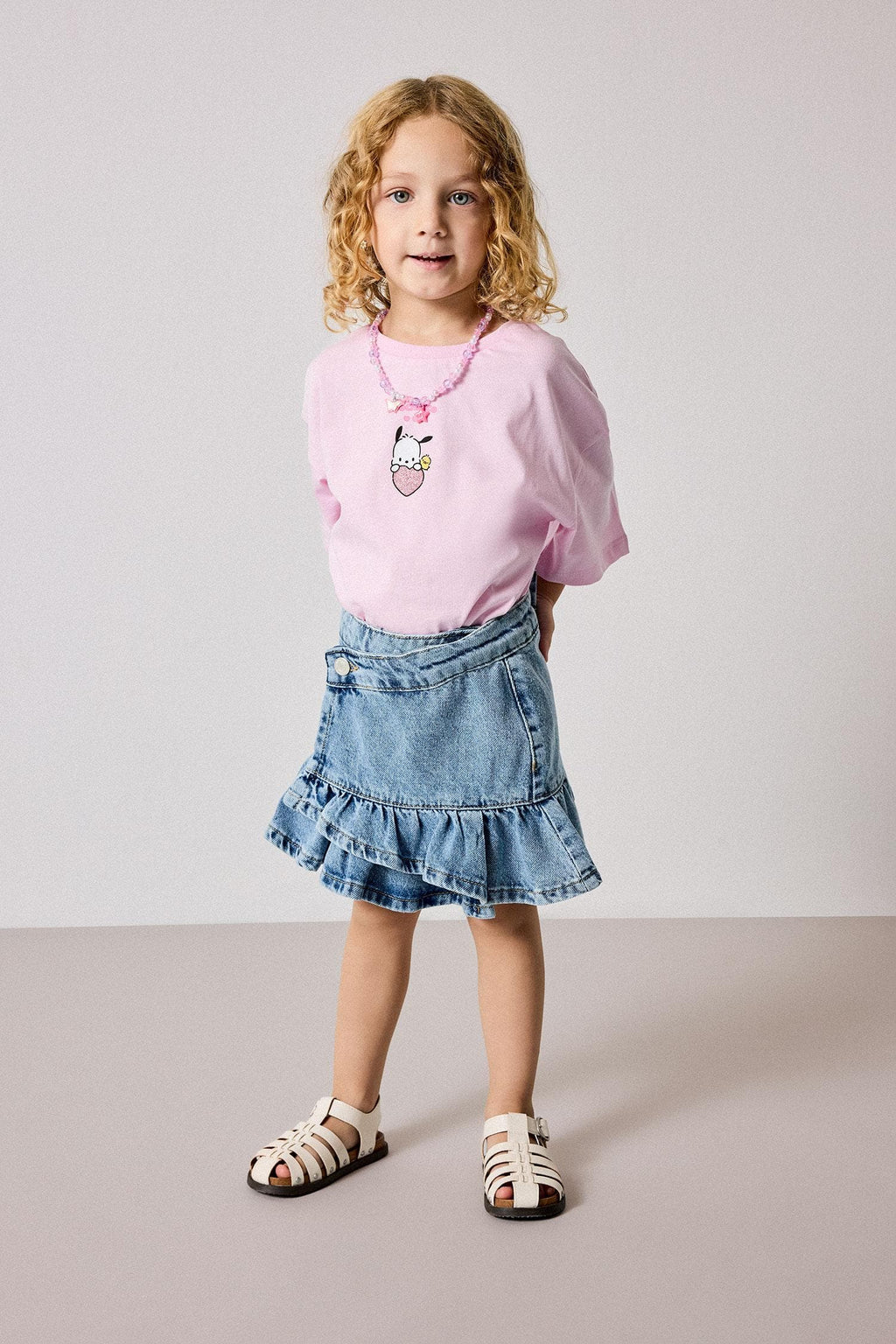 100% Cotton A-Line Jean Blue Mini Skirt Baby Girl