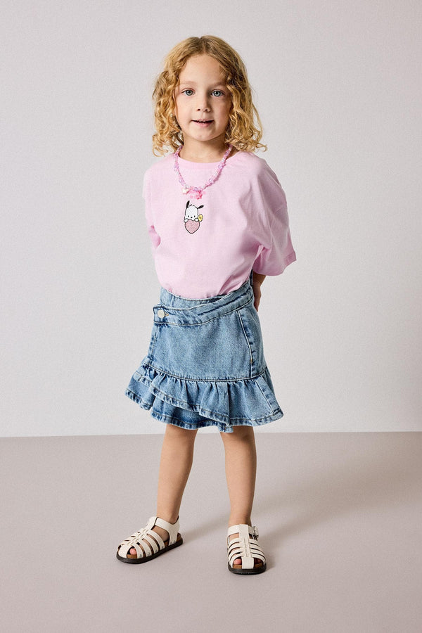 100% Cotton A-Line Jean Blue Mini Skirt Baby Girl