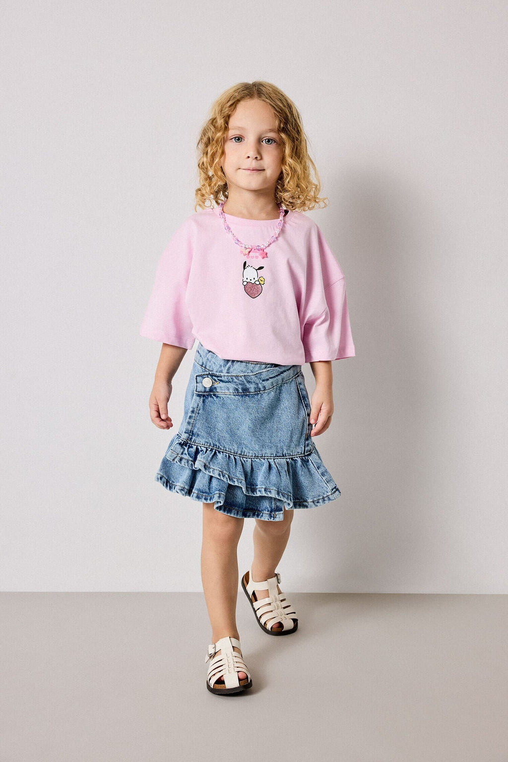 100% Cotton A-Line Jean Blue Mini Skirt Baby Girl