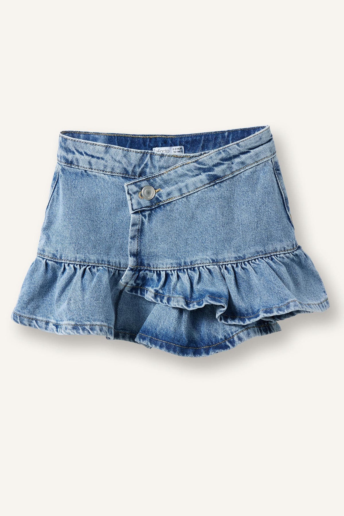 100% Cotton A-Line Jean Blue Mini Skirt Baby Girl