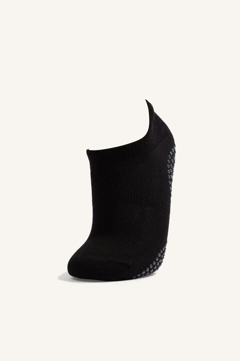 Women Non-Slip Sole 2-Pack Cotton Pilates Socks