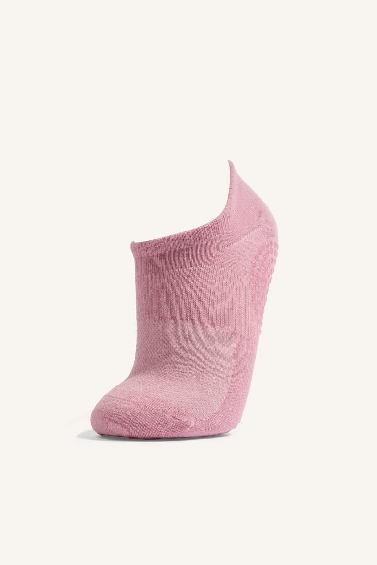 Women Non-Slip Sole 2-Pack Cotton Pilates Socks