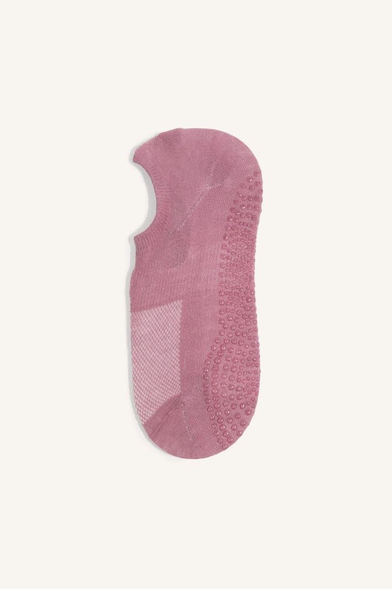 Women Non-Slip Sole 2-Pack Cotton Pilates Socks