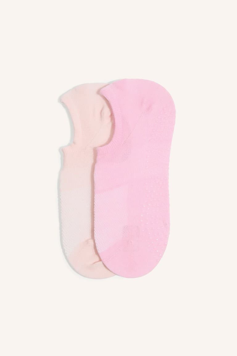 Women Non-Slip Sole 2-Pack Cotton Pilates Socks Main image