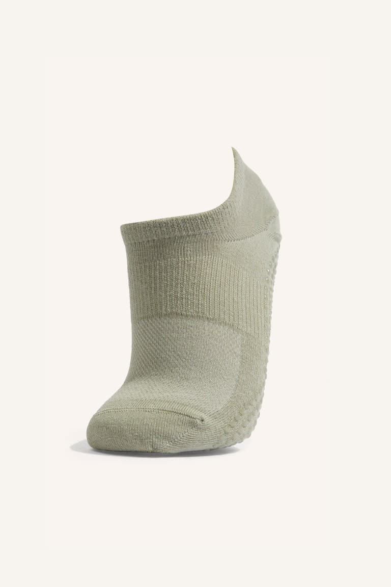 Women Non-Slip Sole 2-Pack Cotton Pilates Socks