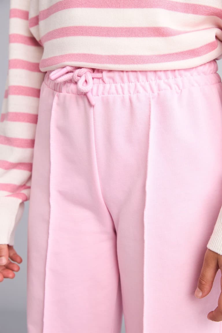 Wide Leg Light Pink Pants Girl
