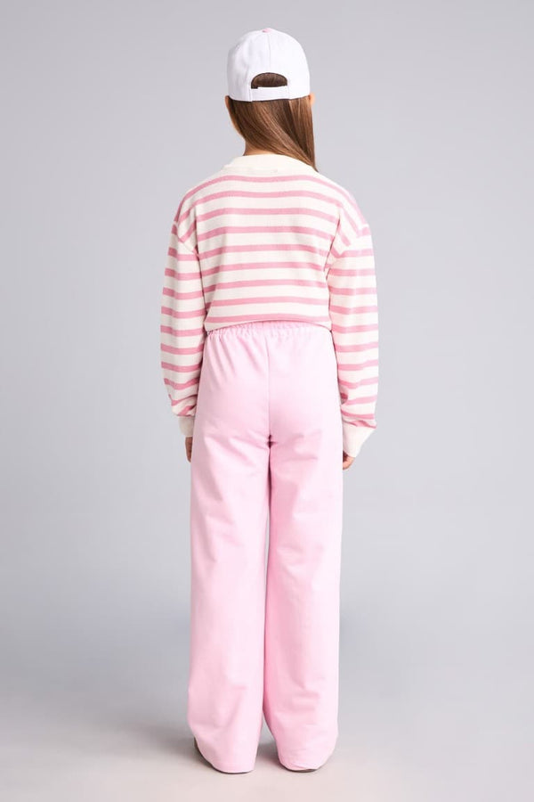 Wide Leg Light Pink Pants Girl