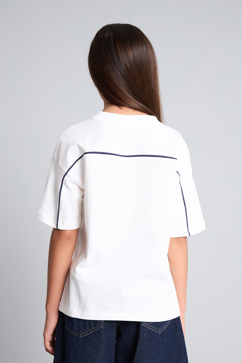 100% Cotton Regular Fit V-Neck Printed Short Sleeve T-Shirt Girls