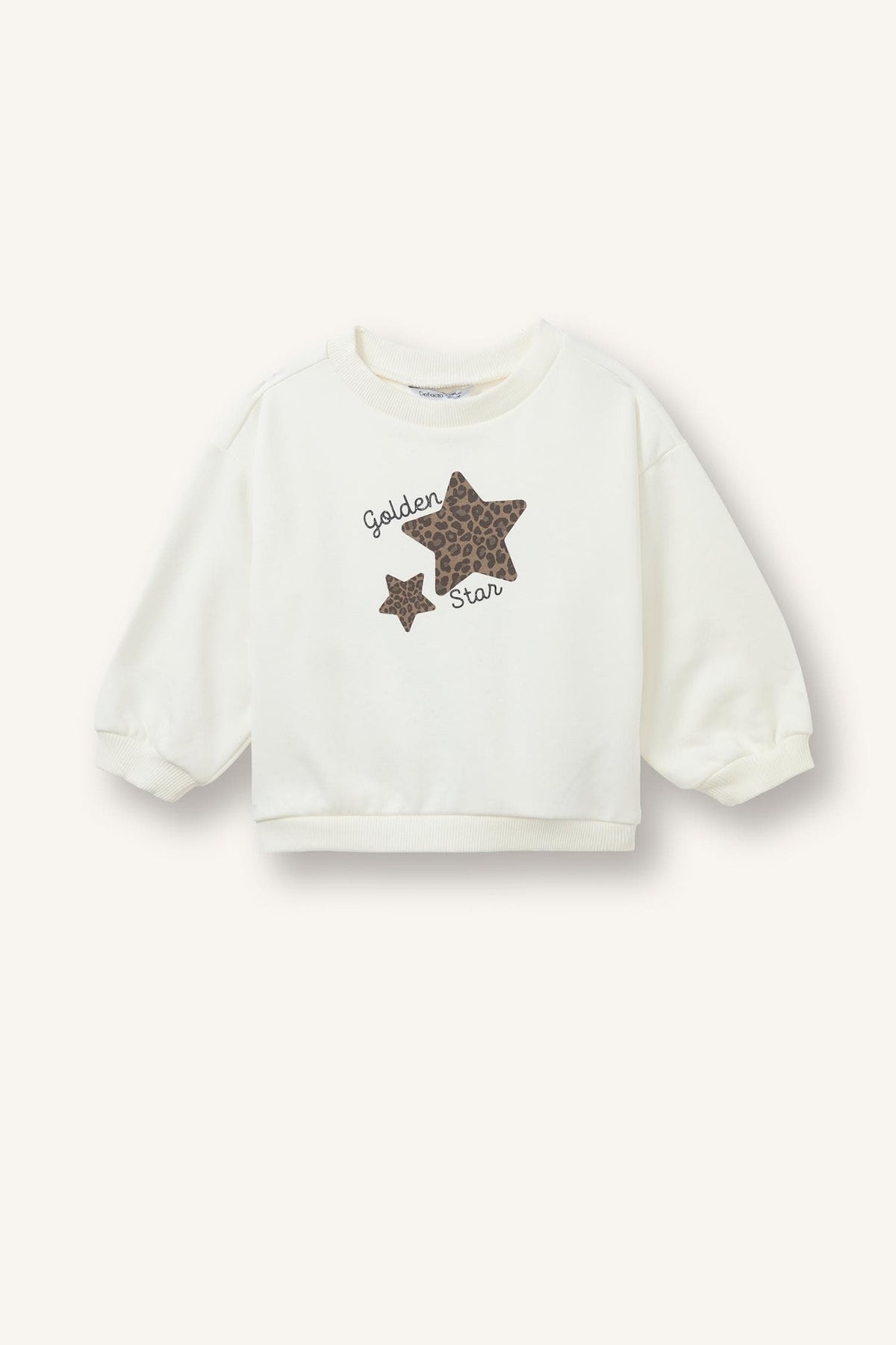Star Printed Regular Fit Crew Neck Sweatshirt Baby Girl