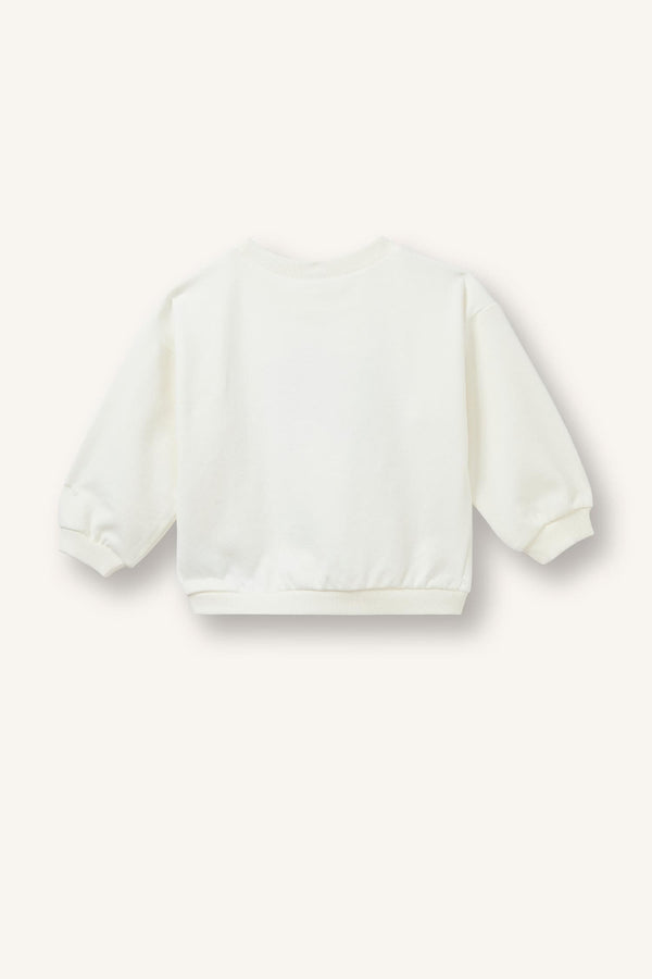 Star Printed Regular Fit Crew Neck Sweatshirt Baby Girl