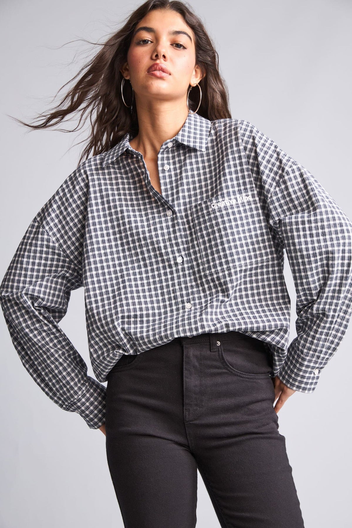 Cotton Overless Check Seersucker Textured Long Sleeve Red Shirt