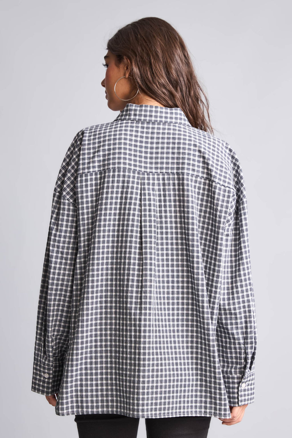 Cotton Overless Check Seersucker Textured Long Sleeve Red Shirt