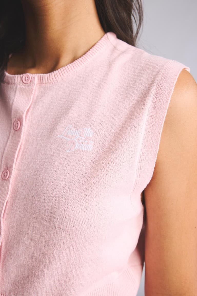 Cotton Fit Sleeveless Crew Neck Knitwear Vest