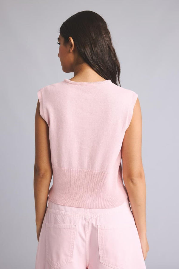 Cotton Fit Sleeveless Crew Neck Knitwear Vest