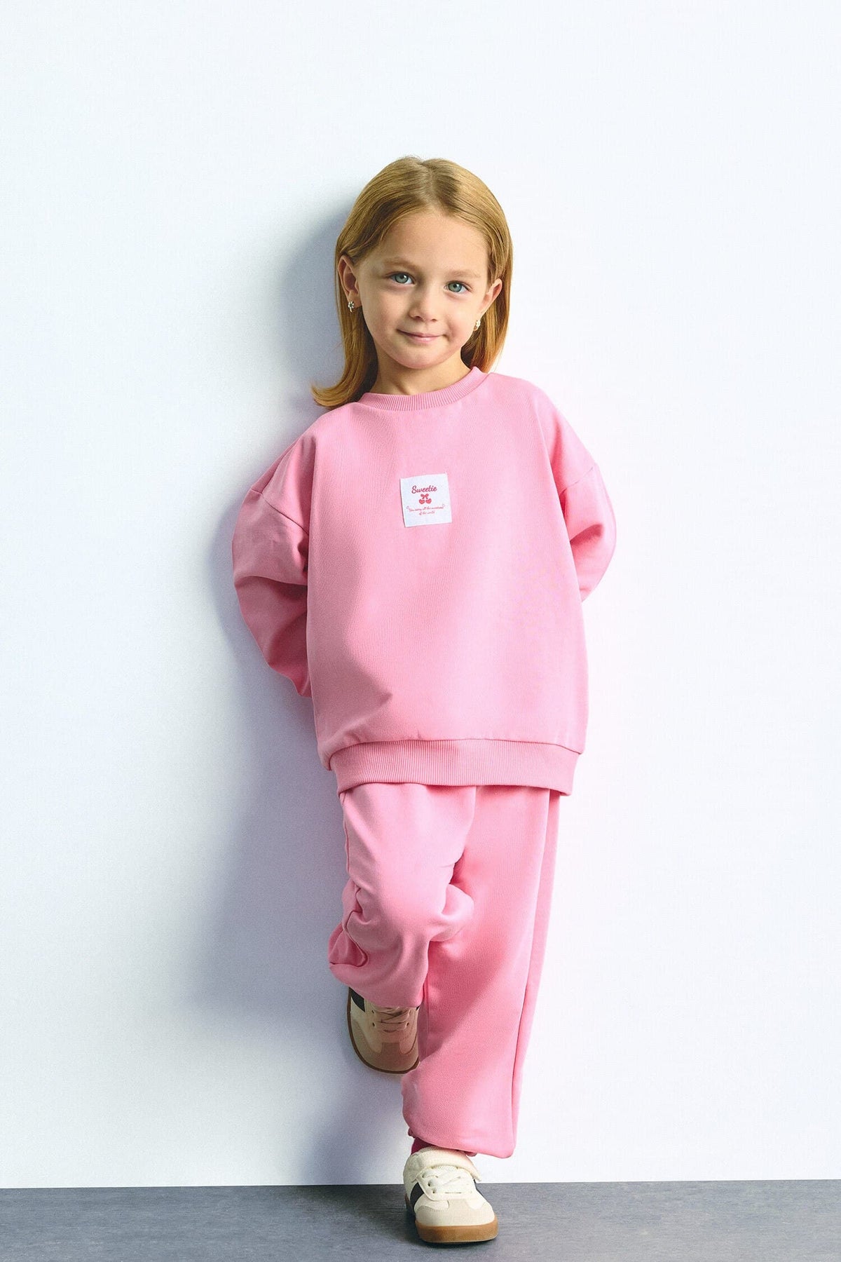 100% Cotton Regular Fit Crew Neck Printed Top Elastic Leg Bottom 2 Pieces Pajama Set Baby Girl