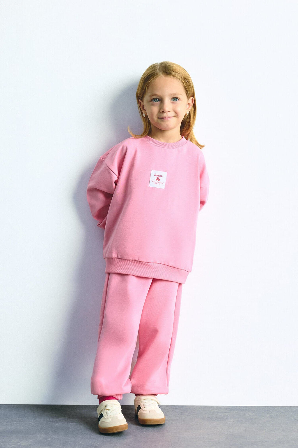 100% Cotton Regular Fit Crew Neck Printed Top Elastic Leg Bottom 2 Pieces Pajama Set Baby Girl