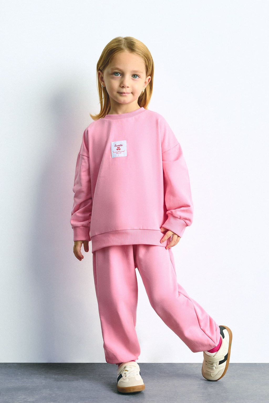 100% Cotton Regular Fit Crew Neck Printed Top Elastic Leg Bottom 2 Pieces Pajama Set Baby Girl