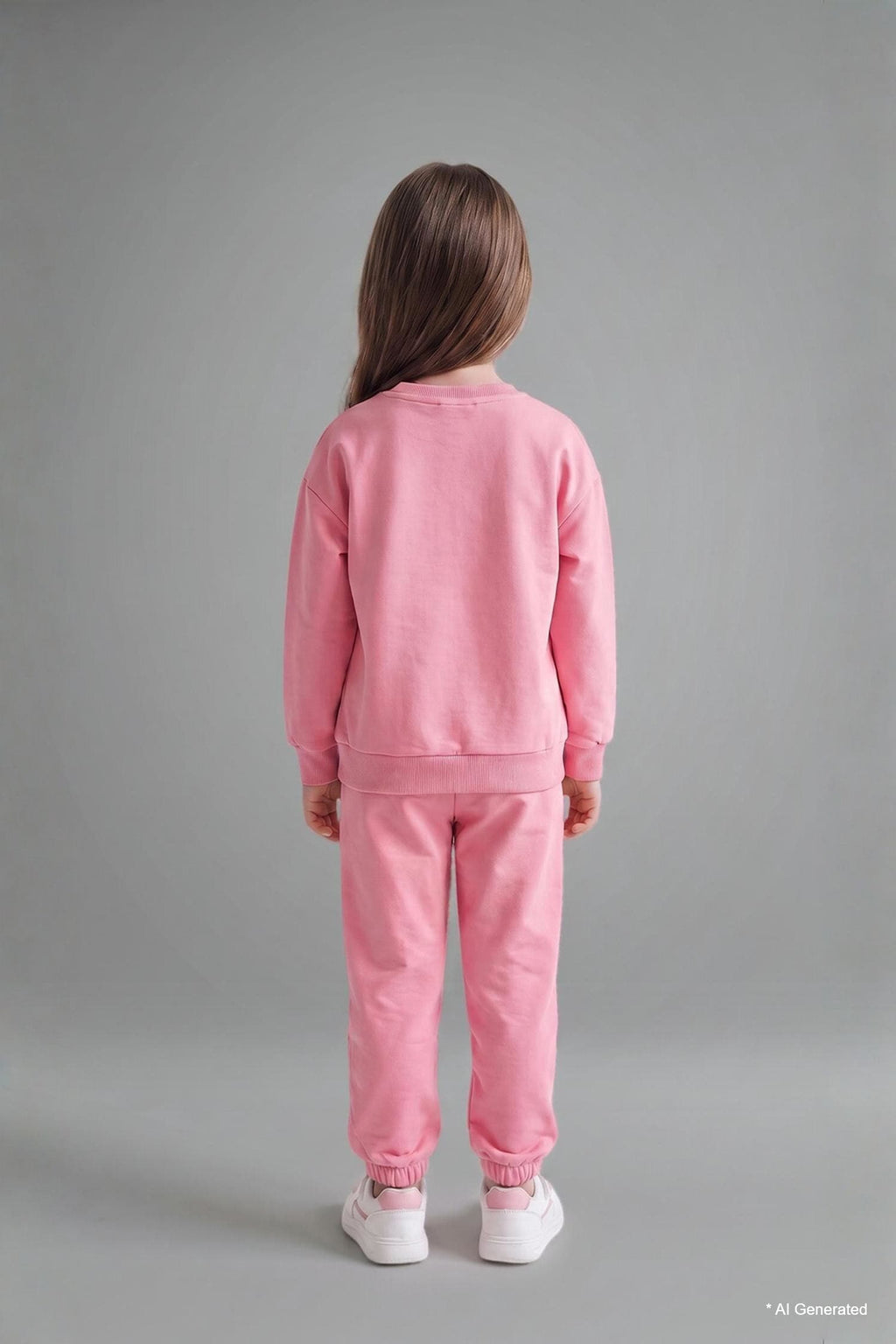 100% Cotton Regular Fit Crew Neck Printed Top Elastic Leg Bottom 2 Pieces Pajama Set Baby Girl