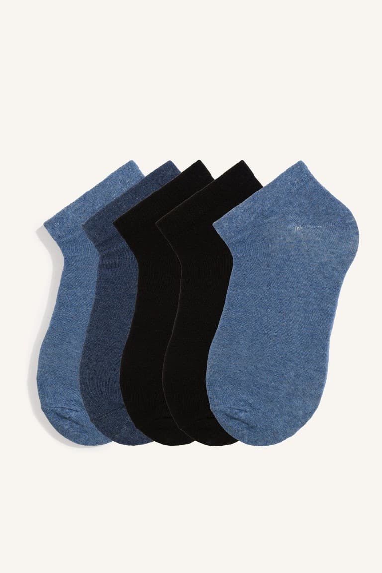 Mens 5-Pack Cotton Textured Booties Socks Set Main image