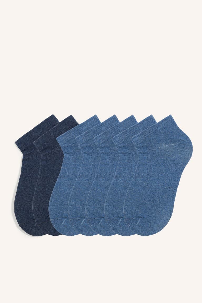 Mens 7-Pack Cotton Booties Socks