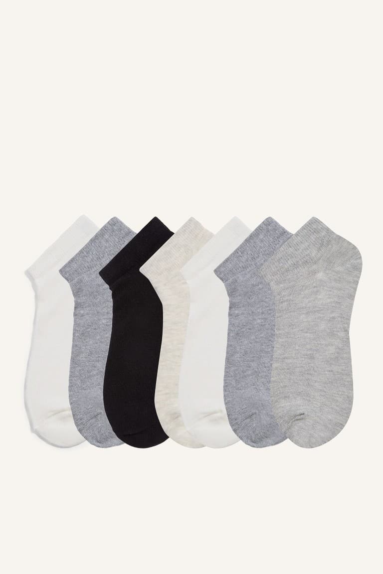 Women 7-Pack Cotton Textured Booties Socks Set