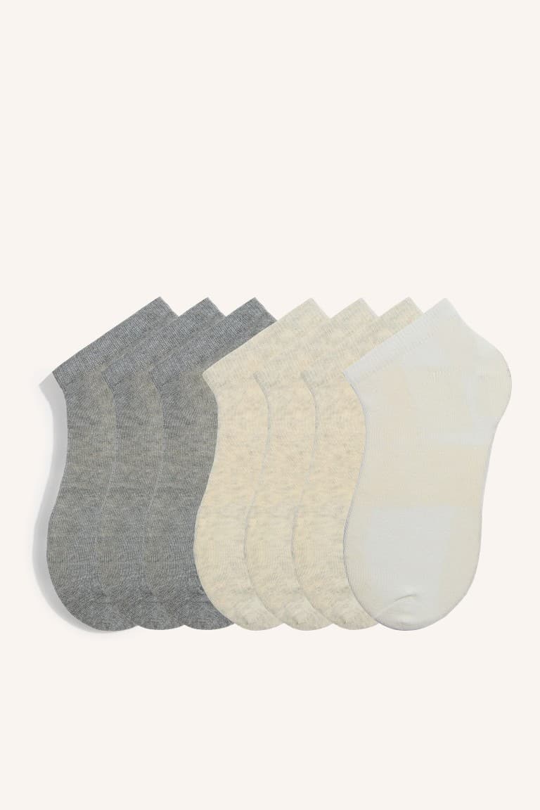 Women 7-Pack Cotton Textured Booties Socks Set